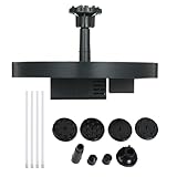 Artibetter Solar Fountain Floating Decorative Fountain Pump with Rechargeable Battery Pack 3.5w Dc 4.5v 1800mah for Garden Decoration and Pool's Oxygen Aeration with Random Color