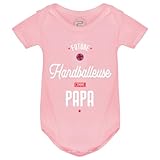 Neuf, sous blister PIXEL EVOLUTION Body FUTURE HANDBALLEUSE COMME PAPA Body bébé - idée cadeau naissance - idée cadeau naissance - taille 6 mois - Rose
