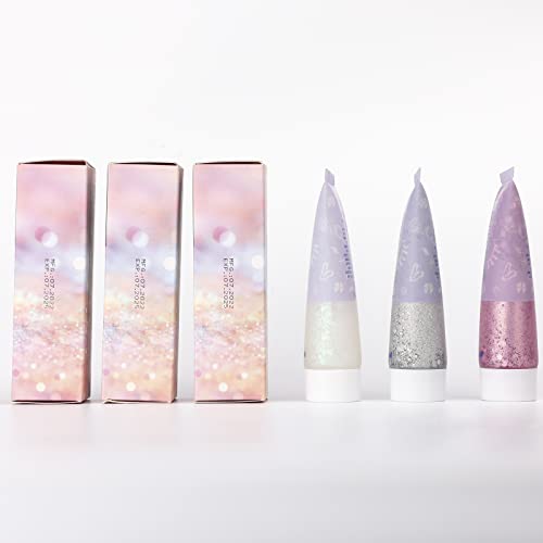 3 Colori Gel Glitter per il Corpo 50ml, Sirena