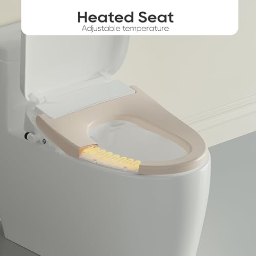 DELUXE LIVING Smart Bidet Toilet Seat with Wireless Remote, Multiple Cleaning Modes, Adjustable Heated Seat, Warm Water and Air Dryer, LED Nightlight, Fits Elongated Toilet… - Thumbnail 3