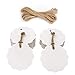 Etichette Carta Kraft Rotonde 100pezzi Tag Regalo 6CM per l'artigianato Matrimoni Natale Compleanno, con Spago di Iuta (Bianco)