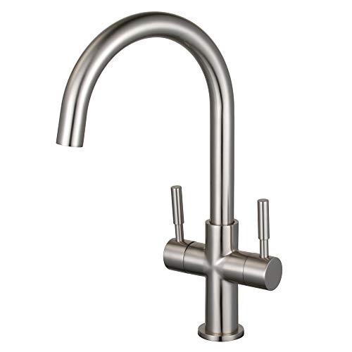 Kingston Brass LS8298DL Concord Vessel Faucet, Brushed Nickel, 4.13 x 7.44 x 13.44