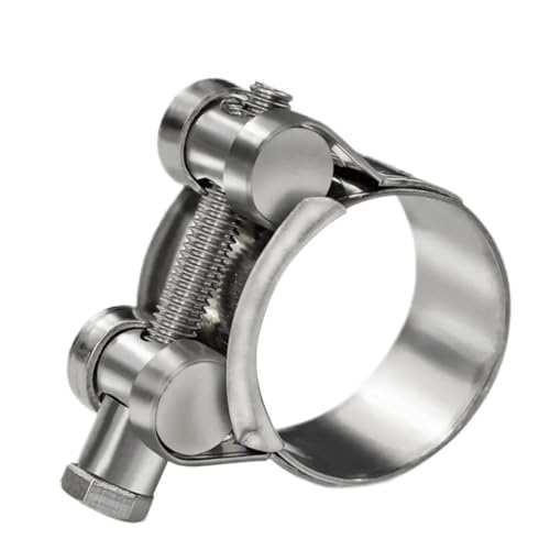 4pcs 304 Stainless Steel T-Bolt Pipe Clamp Set – Adjustable 17-174mm for Exhaust, Welding & Heavy Duty Repair(17-19mm)