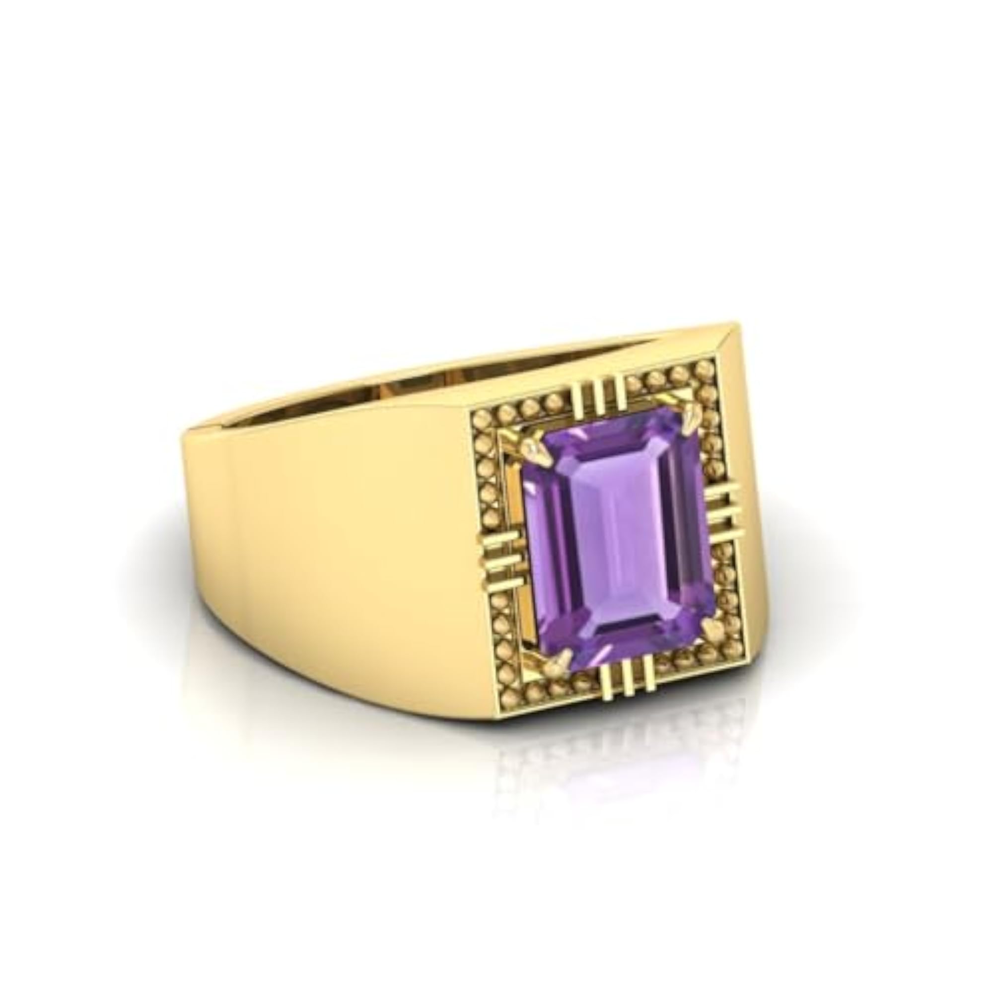 7.25 Ratti Katela Amethyst Adjustable Ring, Unisex