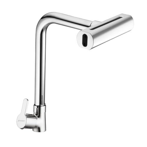 Image of Multi-Flow Swan Neck Sink Cock | Wall-Mounted Kitchen Faucet with Multiple Water Modes & Premium Chrome Finish