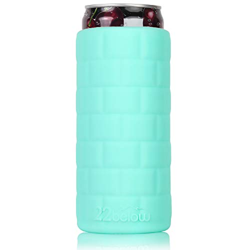 22below - Slim Can Flexible Soft Touch Silicone Insulated Cooler - Mint