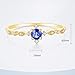 Musihy Engagement Rings Gold 9ct, Vintage Thin Womens Ring with 0.15ct Round Sapphire and 0.03ct Diamond, Size 5