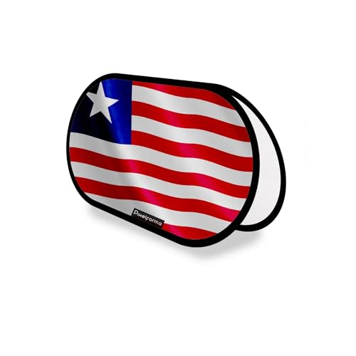 Drapeau Liberia Ovale 70x120cm en Polyester pour Support Publicitaire