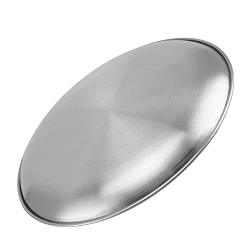 Ningwaan 6 Pack 12 Inch Stainless Steel Dinner Plates, Double Layer Round Metal Plates, Silver Brushed Metal Dinner Plates For Picnic, Camping, Dinner, Party (Size/Model) #TOP4