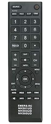NH301UD NH303UD NH305UD Replacement Remote Control Compatible with Emerson TV LF501EM4 LF501EM4F LC320EM3FA LF402EM6 LF402EM6F LF461EM4 LF461EM4A LF501EM4A LF501EM5 LF501EM5F LF501EM6F NH310UP