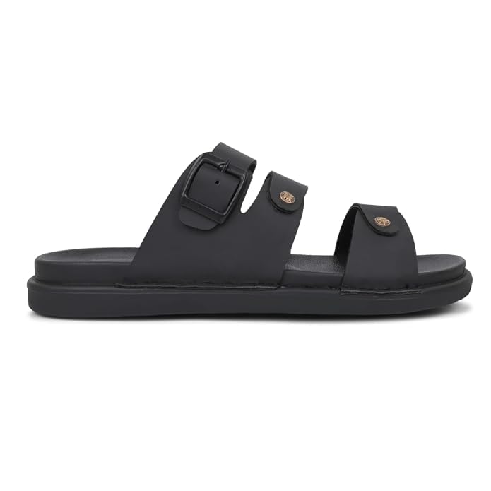 Men's Multi-Strap Slide Sandals | Adjustable Double Buckle Closure | Lightweight EVA Open Toe Slip-On Slippers | Anti-Slip Comfortable Casual Footwear for Indoor & Outdoor Use-picture-40