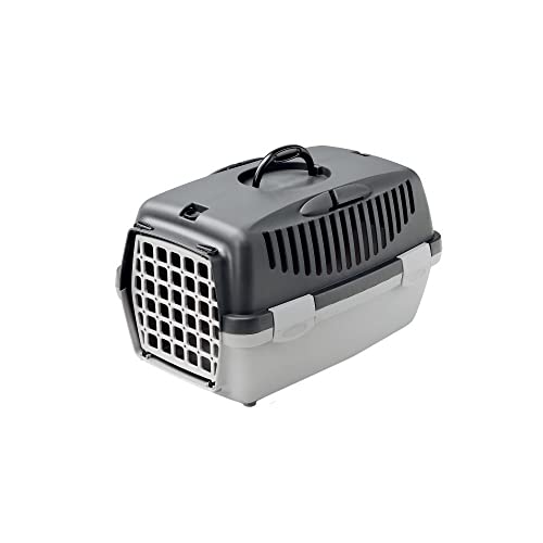 animallparadise - Cage Gulliver 1, Couleur Gris, Taille : 48 x 32 x 31 cm, Transport Chien Max 6 kg