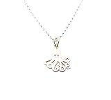 Sterling Silver Octopus Necklace – Dainty 16 Inch Chain – Handmade Nautical Jewelry Gift