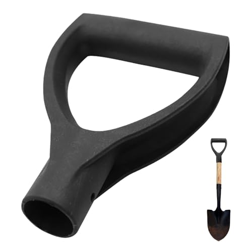 Mango pala forma D – cabeza de plástico reforzada madera | mango pala forma T | mango ergonómico de repuesto para palas rastrillos uso doméstico agrícola – jardín, césped, terraza, granja