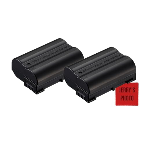 Nikon 2 Pack EN-EL15c Lithium-Ion Battery Bundle with Microfiber Cloth D750 D7500 D780 D850 D810 Z5 II Z6 II III Z7 II Zf Z8 Cameras (Bulk Packaging)