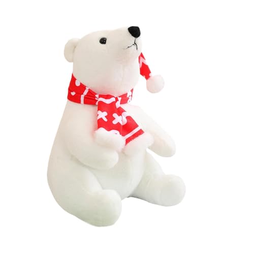 Ours en peluche de Noël haut de gamme avec écharpe pour déco chambre enfant