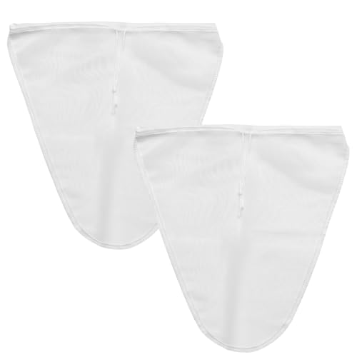 2 PCS Reusable Nut Milk Bag & Jelly Bag 30x30cm Cheese Cloths for Straining - Premium Nylon Cloths for Cooking Making Yogurt Cheese Filtering Juice Tea (Fine Weave)