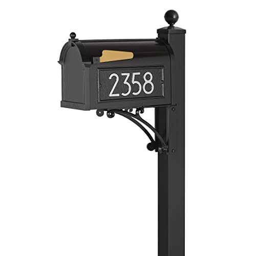 Whitehall™ Personalized Whitehall Capitol Mailbox With Side Address Plaques And Post Package (4 Colors Available) #TOP6