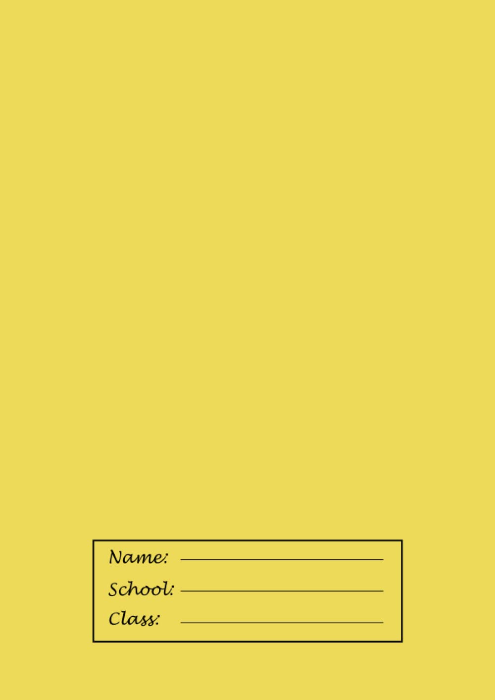 A4 Exercise Book Squared 12mm Yellow: Squares/Quad/Grid Ruled Paper Notebook School Maths Exercise Books 12mm (1.2cm) for Kids/ Children, 100 Pages A4, 90gsm