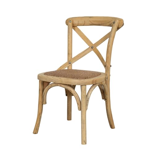 Biscottini Silla Thonet Baby de madera maciza y ratán L36xP42xH65 - Sillas de comedor - Sillas vintage - Sillón dormitorio - Decoración casa