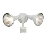 EATON Lighting MS185RW 180 Degree 300W PAR Motion Security Floodlight with Reflectors, White