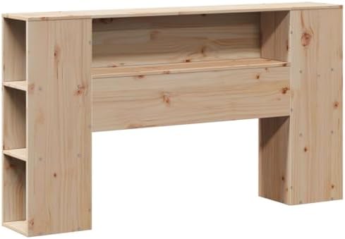 vidaXL Cabecero de Cama con almacenaje Madera Maciza de Pino 135 ...