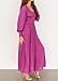R.Vivimos Women's Puff Long Sleeve Maxi Dress Square Neck Elastic Empire Waist Swiss Dots Casual Flowy A-Line Long Dresses (Medium, Fuchsia)