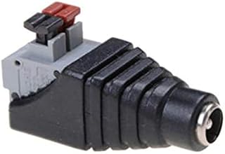 Davitu Electrical Equipments Supplies - Pressed Cable For CCTV Terminal DC Power Male Female Security Camera Wire LED Strips Plug Connector Insulated Jack Adapter - (Color: Female Connector)