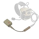 TACGZGJSM Tactical Headset Extension Line U174 Plug PTT with Bluetooth，Compatible with Mobile Phone，for COMTAC, AMP,Sordin etc. Series headsets. (Tan)