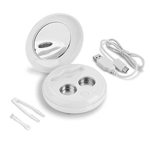Ultrasonic Contact Lens Cleaner Machine Portable with Type-C USB Cable for Disposal Soft Lens/Hard Lens/Contact Lens/Colored Lens/RGP Lens/OK Lens
