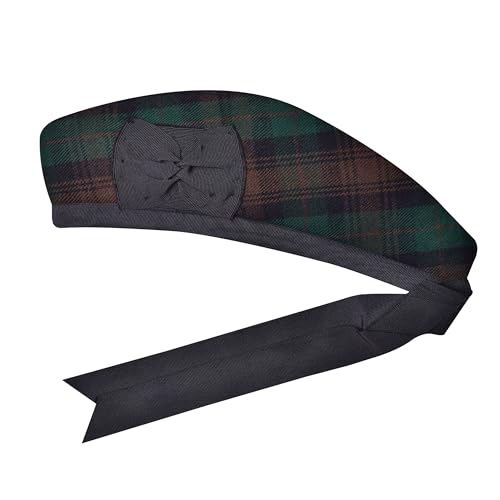 Image of Glengarry Cap-Traditional Scottish Hat, Acrylic Wool Tartan Glengarry hat, Kilts /Bagpipes Accessories