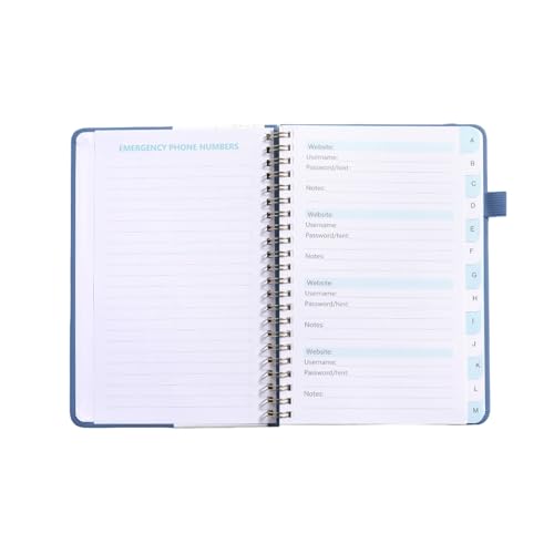 Registro 'organizzatore Degli indirizzi �C���^�[�l�b�g-registro del Custode Delle �p�X���[�h - Rubriche compatte Copertina rigida - Prenota 