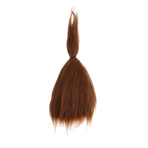 SM SunniMix Brown Pure Mohair Long Straight Hair Wig for Looks Like