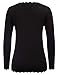 GRACE KARIN Soft Stretchy Crew Neck Basic Pullover Sweater for Women Autumn Winter Black L
