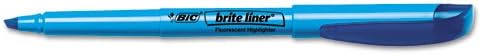 BIC Brite Liner Resaltador Punta Cincel Azul DOZEN (BL11-BE)