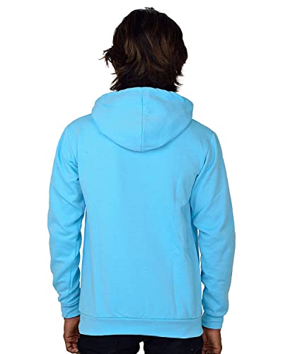 Image of WearIndia Unisex-Adult Cotton Blend Neck Hooded Sweatshirt (W New DANCEMELO Hoodie Sky Blue