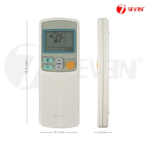 Image of 7SEVEN Compatible With Daikin AC Remote Control ARC433B47 ARC433A11 Model 92 Suitable for Split and Window 1 1.5 2 Ton Air Conditioner remote - Match Keys Exactly to Replicate Genuine Remote Function