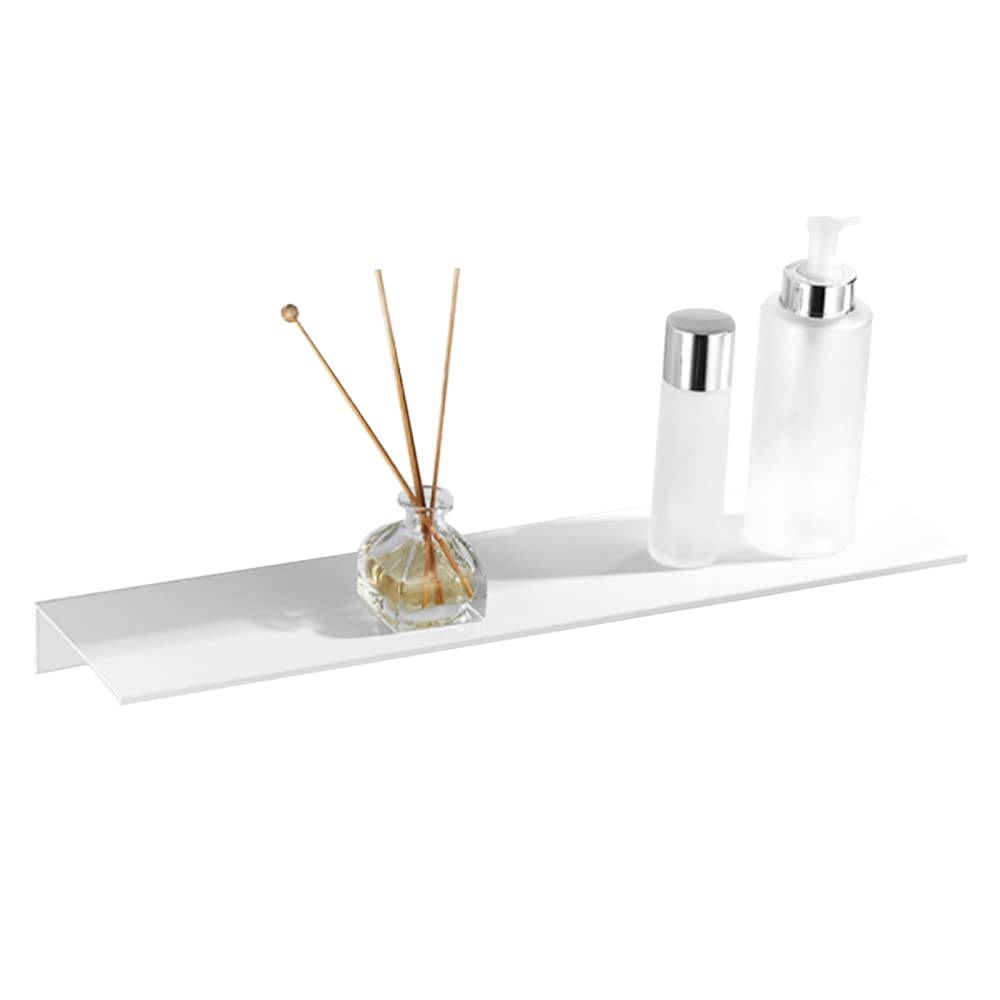 Biutimarden Estantes de Baño Sin Taladrar Antioxidante 40CM Blanco Aluminio Autoadhesivo Durabilidadt Estantería de Ducha Para Cocina y Baño