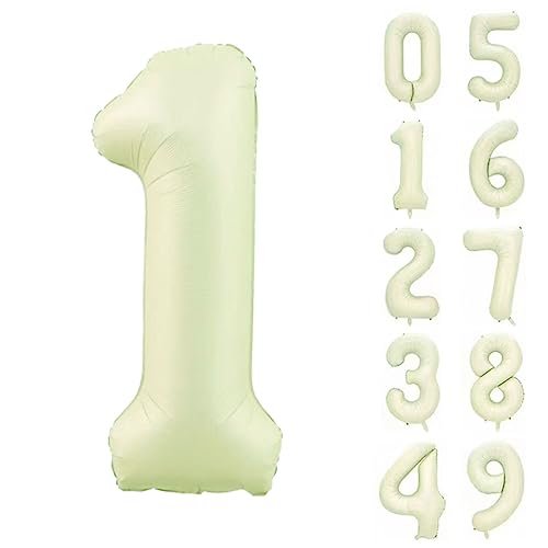 Diva 数字バルーン ビッグ約90cm バルーン 風船 大きい 巨大 数字 ビッグバルーン 大きい風船 飾り付け 誕生日 記念日 イベント 内祝い くすみ 1 クリームグリーン