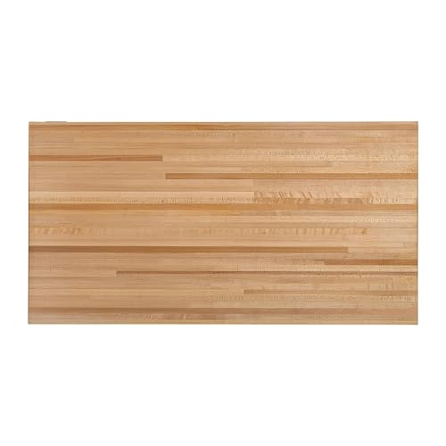 CONSDAN Butcher Block Countertop, 48 x 25 Inches, USA Grown Solid Hard Maple Hardwood, for Kitchen Island, Laundry Room, RV, Camper, Office Desk, Bar Table, Prefinished with Food-Safe Oil, 1.5