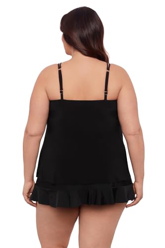 Aqua Green Women's Standard Keyhole High Neck Tankini Top3