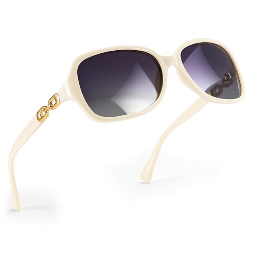Image of SIPHEW Women's Polarized Sunglasses w UV400 Protection,Classic Sun Glasses | Vintage Sunnies,Wraparound Shade,Lightweight & Comfortable,Big Sunnies eyewear,Driving,Outdoors