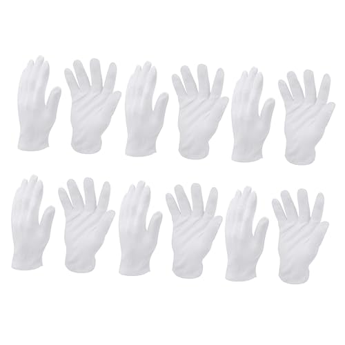 SOESFOUFU Offering Gloves 10 Pack of Cotton Gloves Thickened Party Etiquette White Size Xl Long Wearing Sturdy