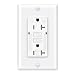 Baomain GFCI Outlet Receptacle 20Amp 120VAC 60Hz Weather-Resistant and Tamper-Resistant, Ground Fault Circuit Interruptor, GFI UL&CUL listed White