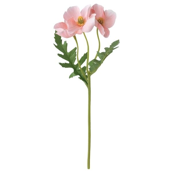 Artificial Flowers & Bouquet – Black-Eyed Susan, Rose, Poppy, Hydrangea & Greenery – Realistic In/Outdoor Floral Décor (Artificial flower, in/outdoor/Poppy pink, 27 cm) Pack of 1