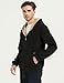 Flygo Men's Sherpa Hoodie Jacket Fleece Lined Zip Up Warm Hoodies Sweatshirt Winter Zipper Sweater Hooded Coat(Black-S)