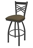 HBS 820 Catalina 25" Swivel Counter Stool with Pewter Finish and Graph Cork Seat