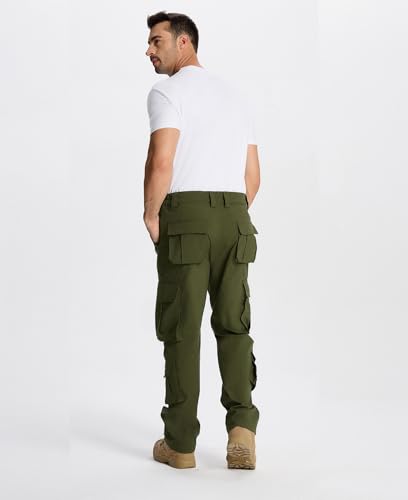 Susclude Cargo Pants for Men - Heavy Duty Stretch Tactical Pants Durability Ripstop Hiking Pants with 8 Pockets3