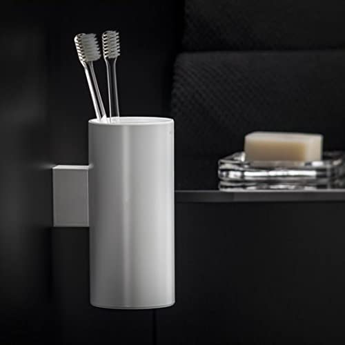 Portacepillos Black & White Blanco Mate (6,2X8,7X14 Cm) Cosmic