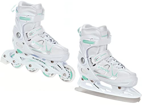 Patines En Línea, Patín De Hielo 2 En 1 Spirit Ajustables Y Modificables Blanco Menta, 40-43 25cm-27,5cm Patines En Línea, Patín De Hielo 2 En 1 Spirit Ajustables Y Modificables Blanco Menta, 40-43 25cm-27,5cm